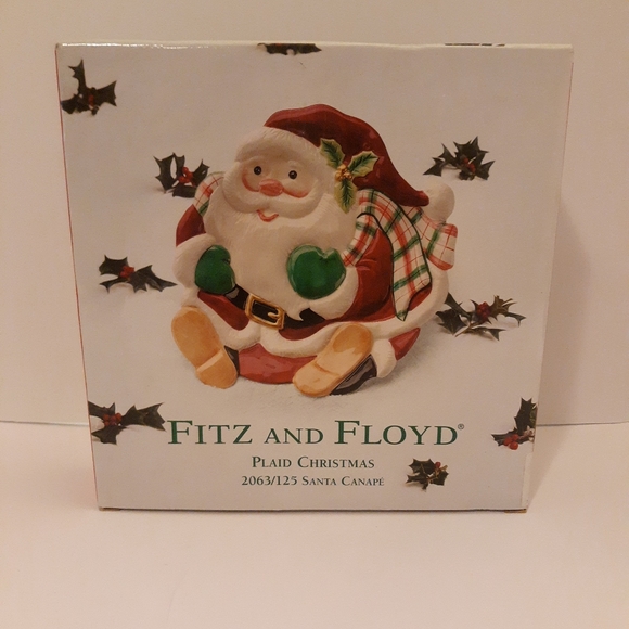 Fitz and Floyd Plaid Christmas